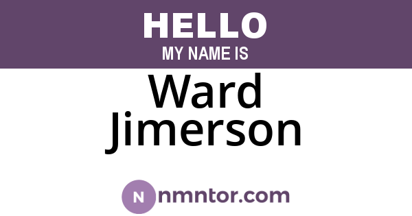 Ward Jimerson