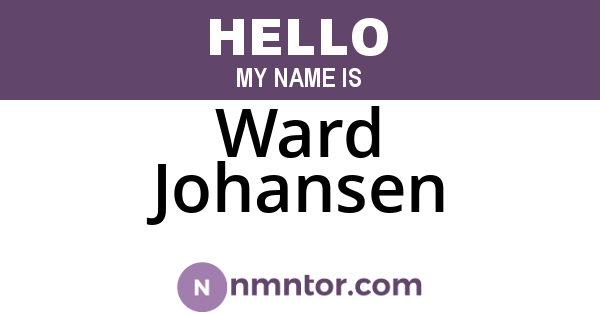 Ward Johansen