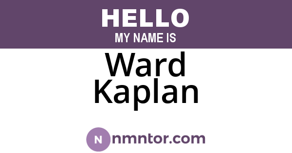 Ward Kaplan