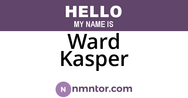 Ward Kasper