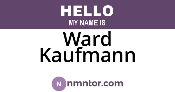 Ward Kaufmann