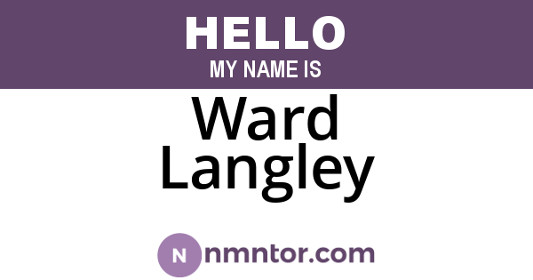 Ward Langley
