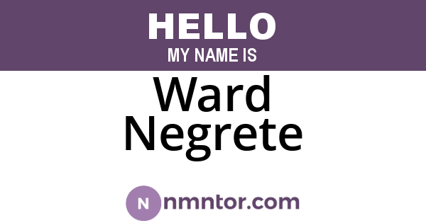 Ward Negrete
