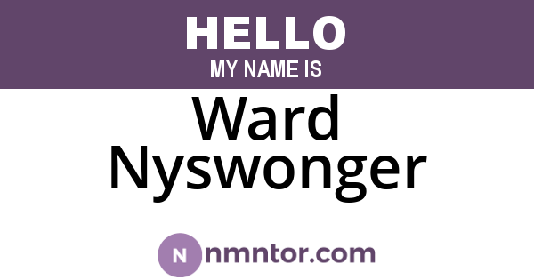 Ward Nyswonger