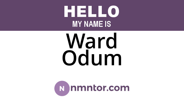Ward Odum