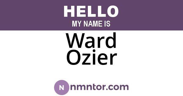Ward Ozier