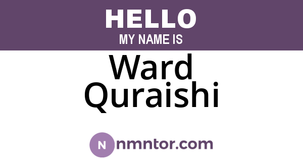 Ward Quraishi