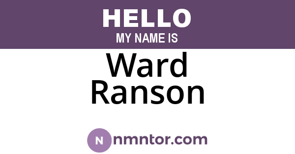 Ward Ranson