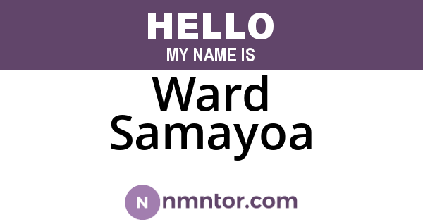 Ward Samayoa