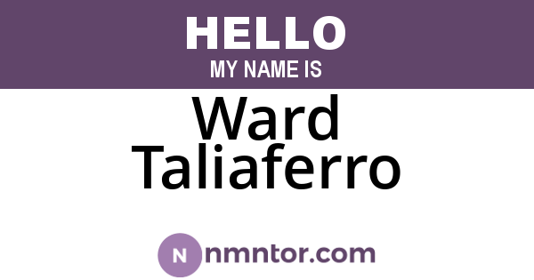 Ward Taliaferro