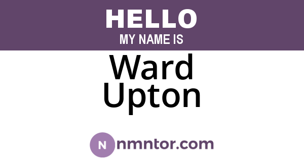 Ward Upton