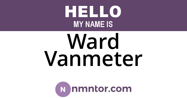 Ward Vanmeter