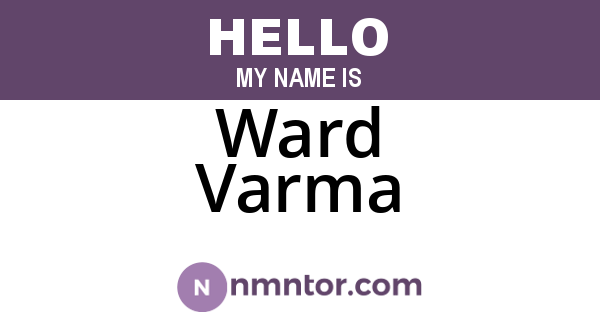 Ward Varma