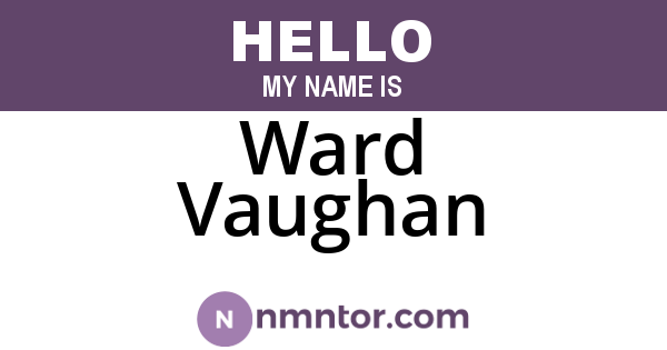 Ward Vaughan
