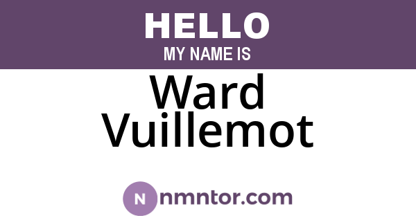Ward Vuillemot