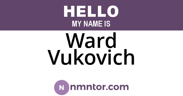 Ward Vukovich