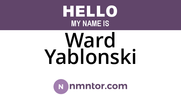 Ward Yablonski