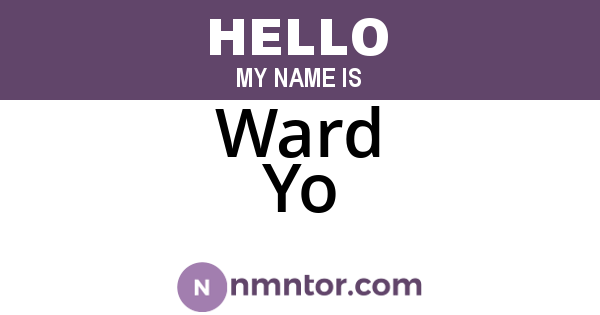 Ward Yo