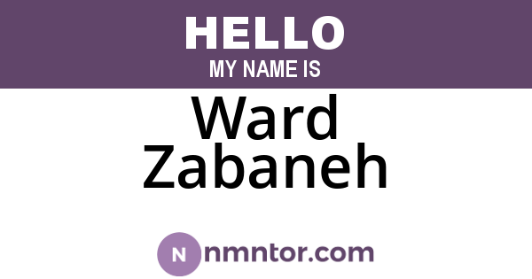 Ward Zabaneh