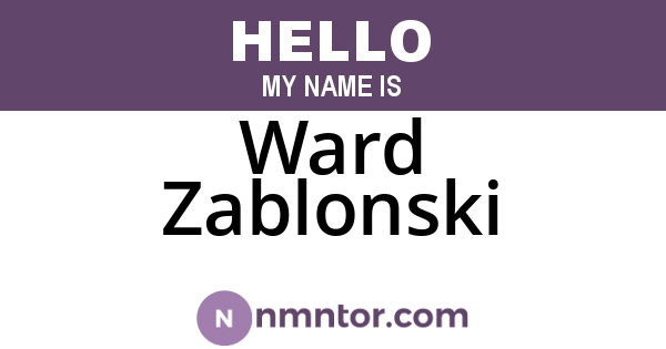 Ward Zablonski