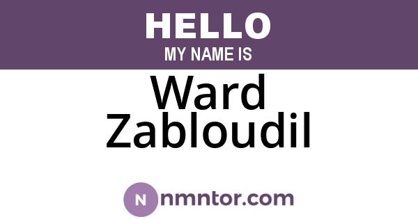Ward Zabloudil