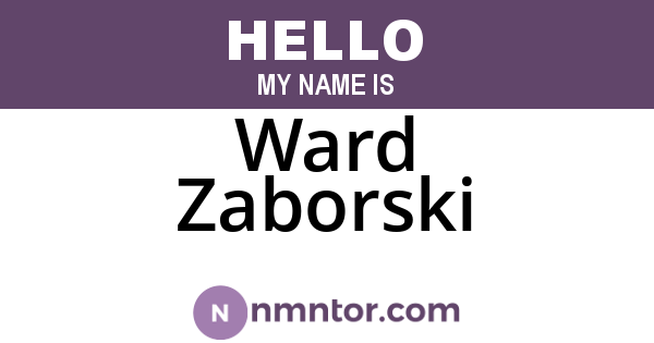 Ward Zaborski