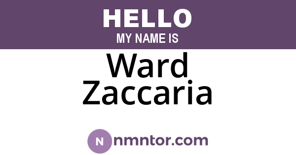 Ward Zaccaria