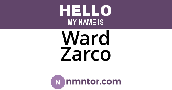 Ward Zarco