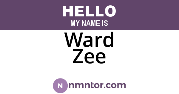 Ward Zee