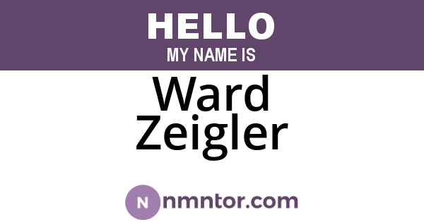 Ward Zeigler