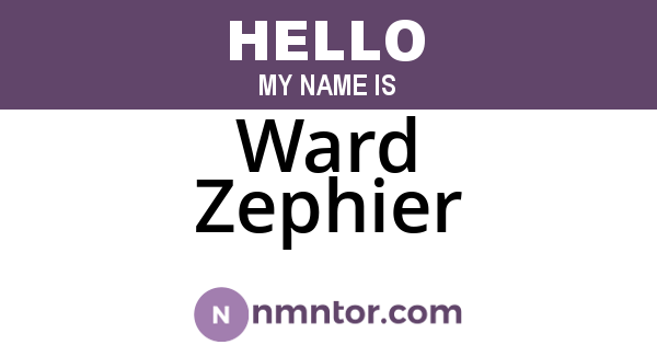Ward Zephier