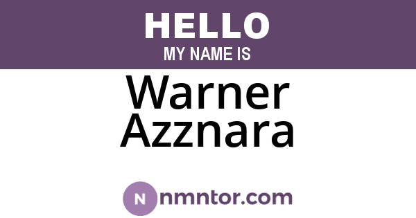 Warner Azznara