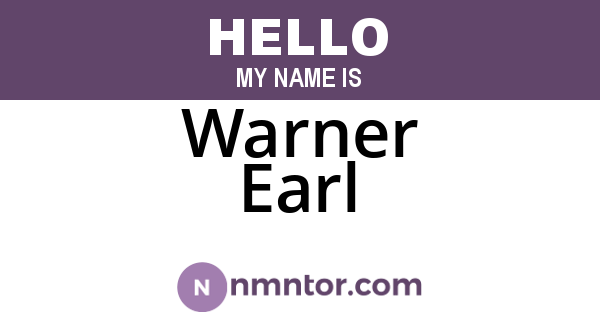 Warner Earl
