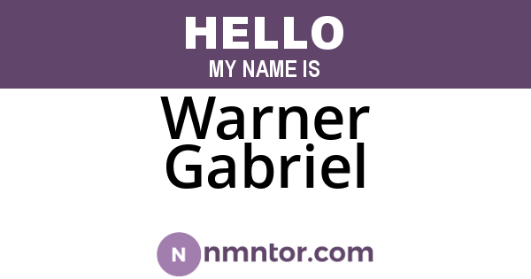 Warner Gabriel