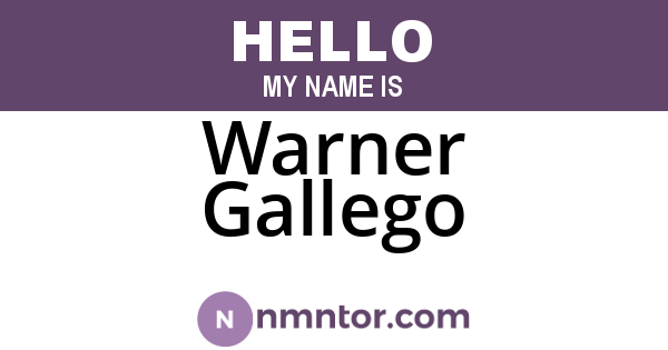 Warner Gallego