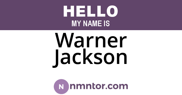 Warner Jackson
