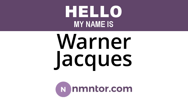 Warner Jacques