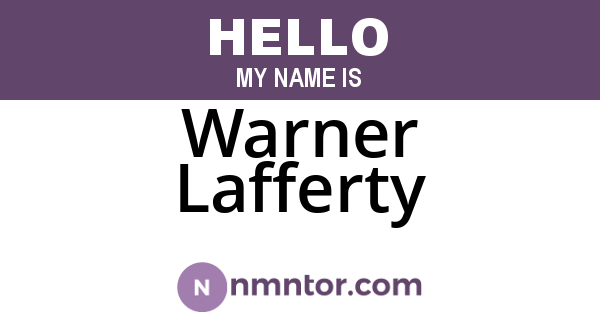 Warner Lafferty