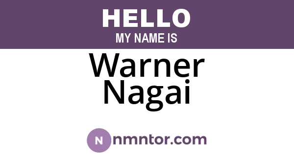 Warner Nagai