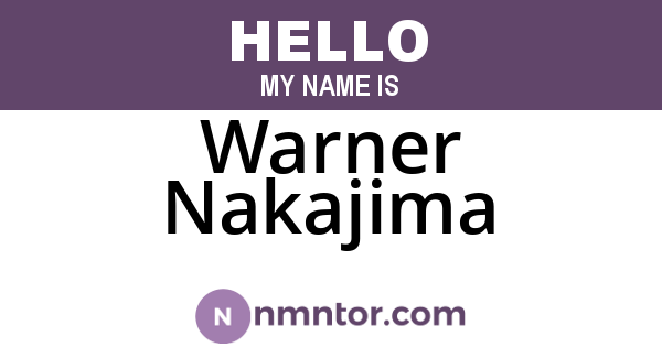 Warner Nakajima