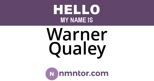 Warner Qualey
