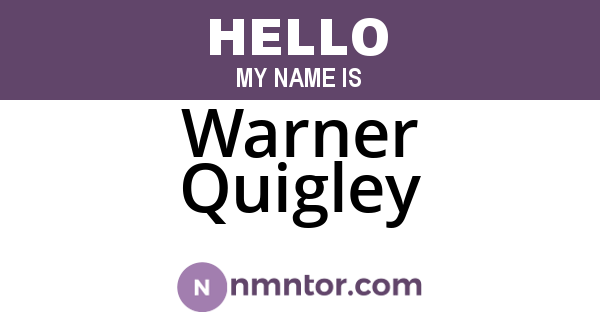 Warner Quigley