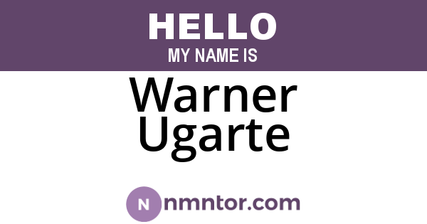 Warner Ugarte