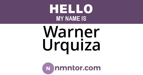 Warner Urquiza
