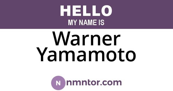 Warner Yamamoto