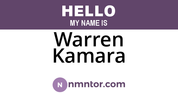 Warren Kamara