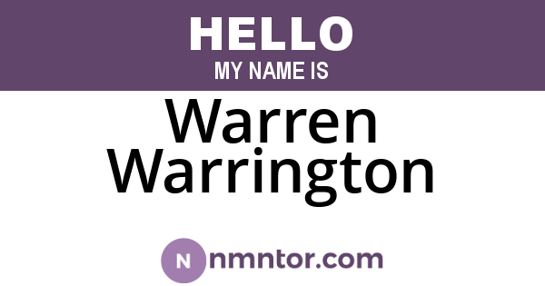 Warren Warrington