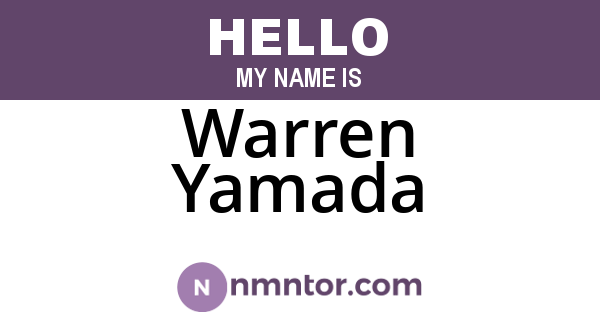 Warren Yamada
