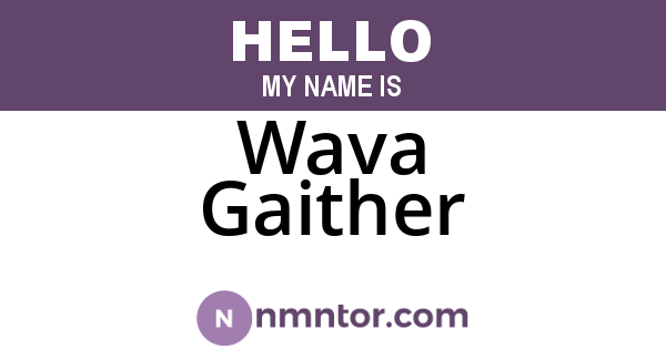 Wava Gaither