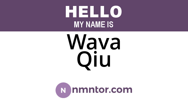 Wava Qiu